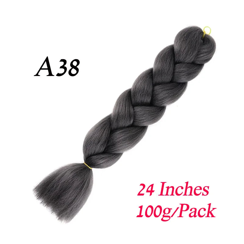 Synthetic Jumbo Braiding Hair Extension 24 " Heat