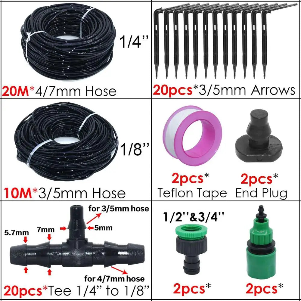 KESLA 4/7mm to 3/5mm Pipe Garden Drip Irrigation