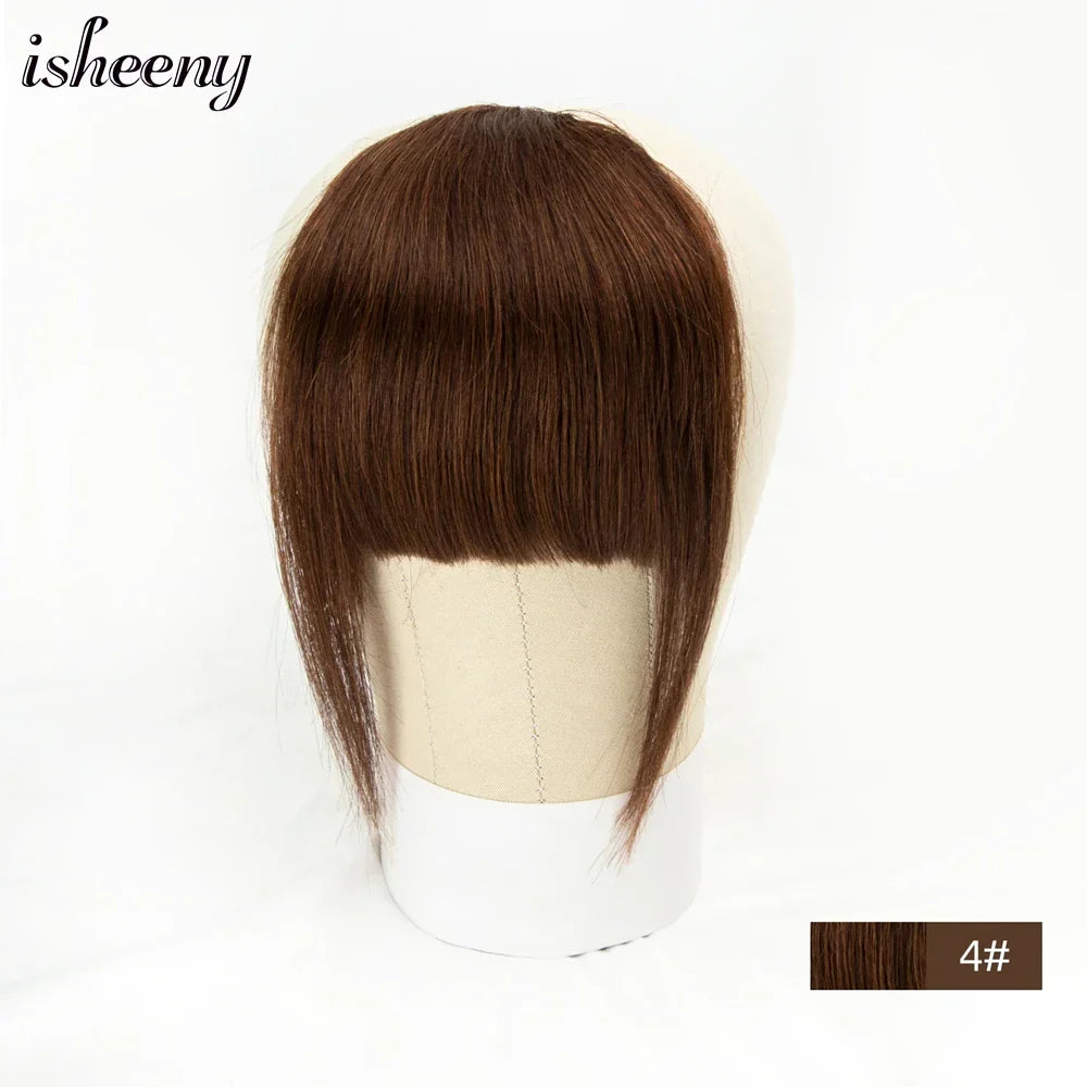 Isheeny Human Hair Bangs 3 Clips In Black