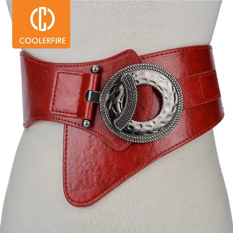 Hot Fashion Women Wide Waist Elastic Stretch Belt