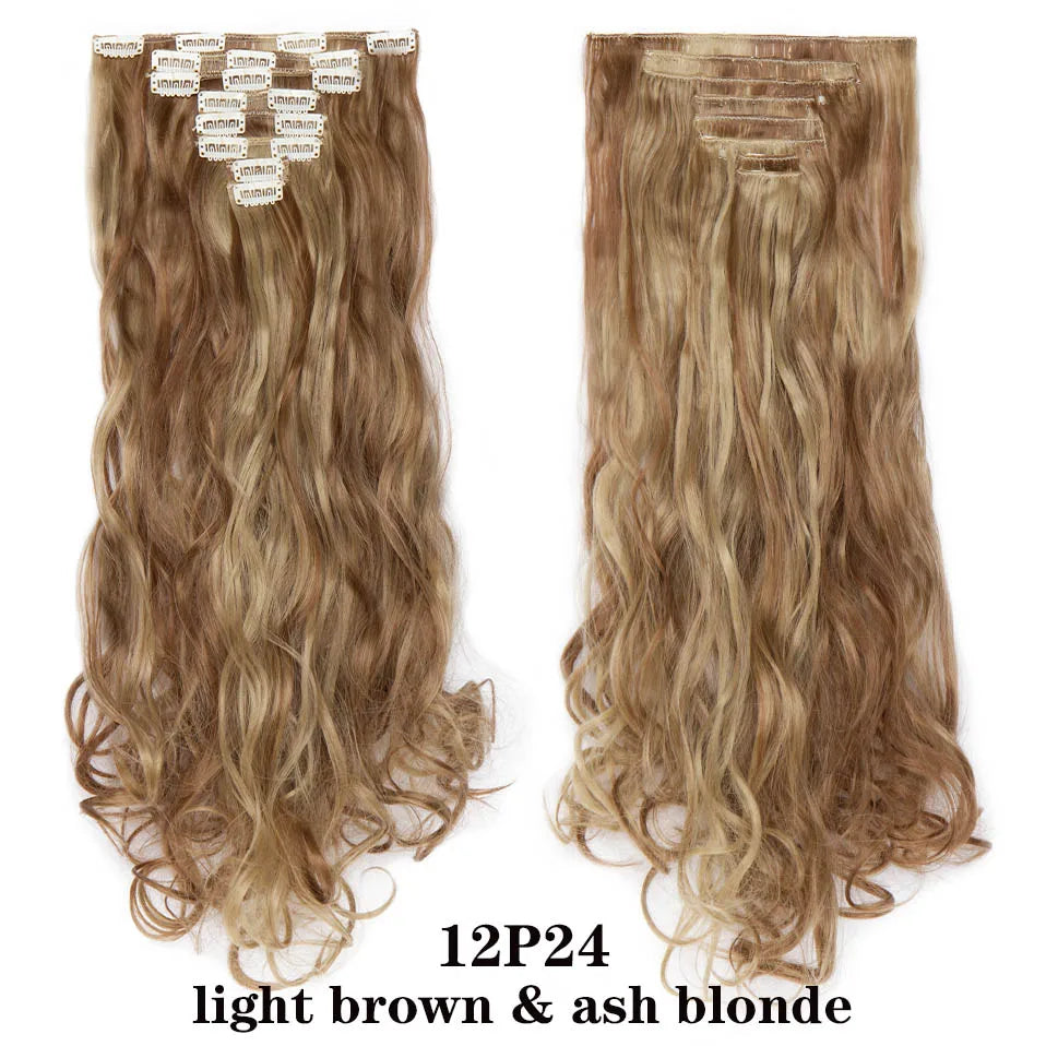 HAIRRO 24Inches 170g 36 Colors Long Straight Synthetic