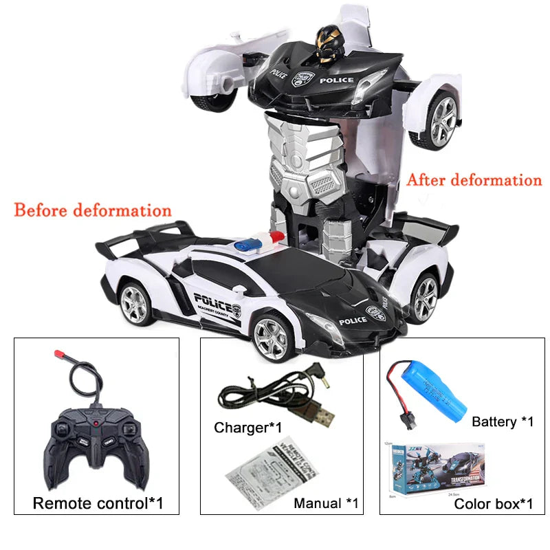 2IN1 Electric RC Car Transformation Robots One-key Deformation