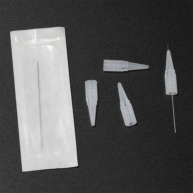 100pcs PMU Microblading Needle + Cup Tips Disposable