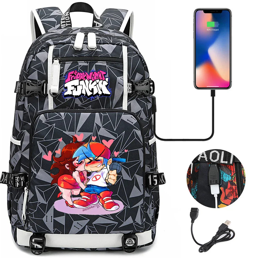 Friday Night Funkin Backpacks For School Multifunction USB