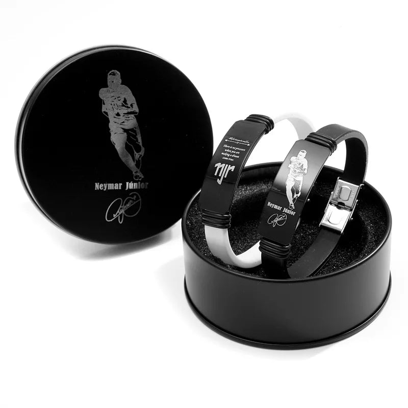 Football Star Player Messi Bracelet Stainless Steel Adjustable