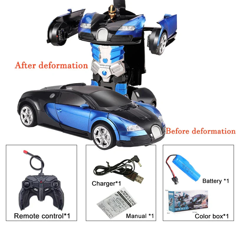 2IN1 Electric RC Car Transformation Robots One-key Deformation