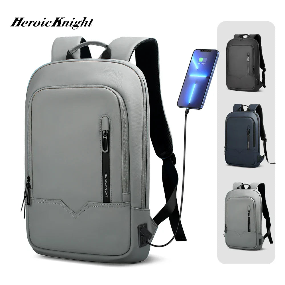 Heroic Knight Backpack Men Business Slim Work Waterproof