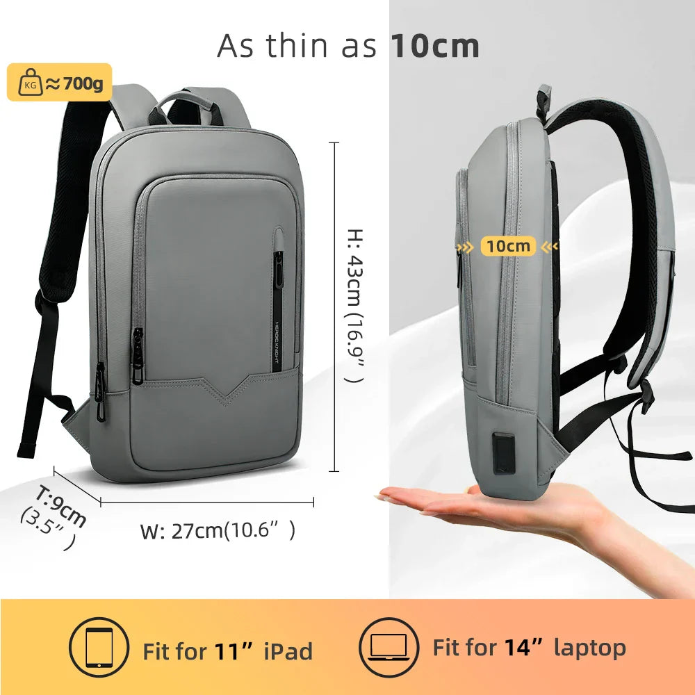 Heroic Knight Backpack Men Business Slim Work Waterproof