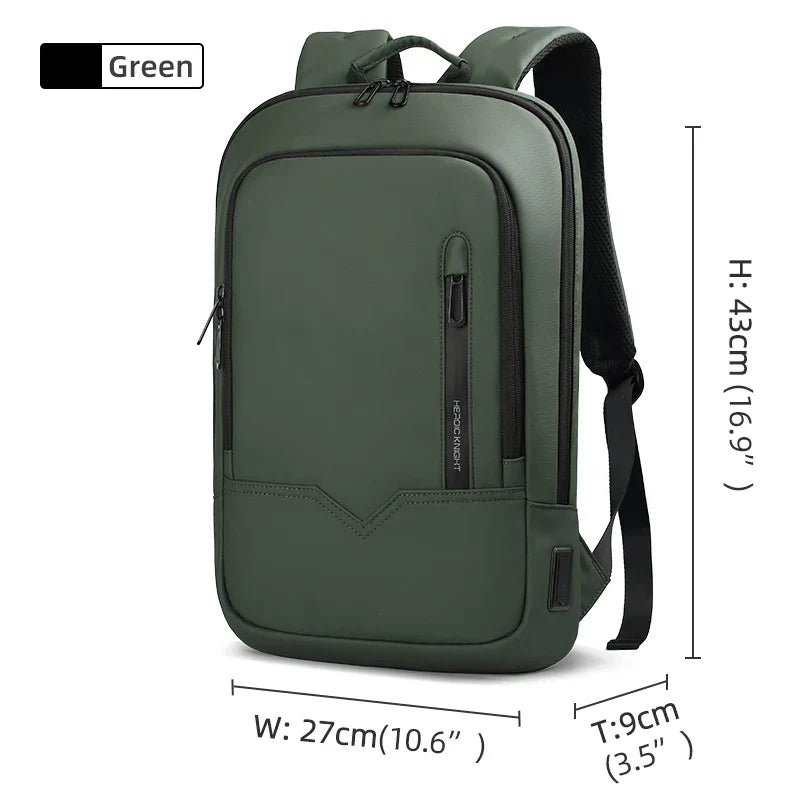 Heroic Knight Backpack Men Business Slim Work Waterproof
