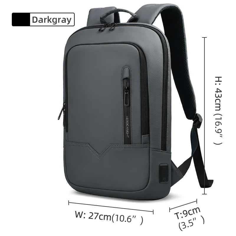 Heroic Knight Backpack Men Business Slim Work Waterproof
