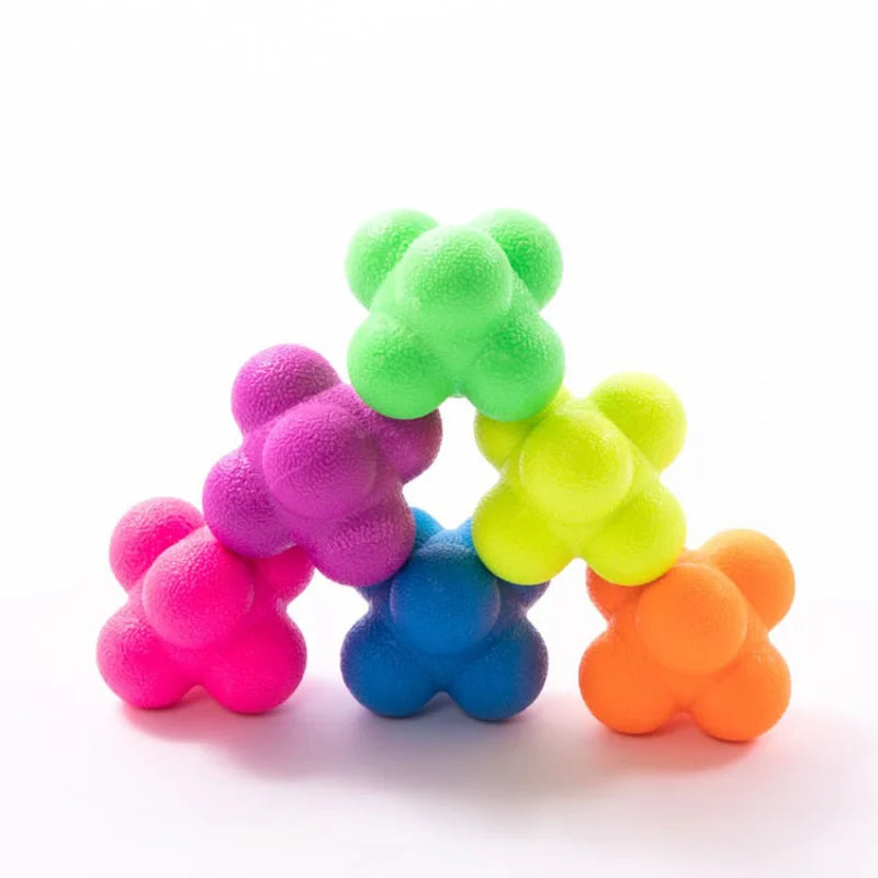 Hexagon Reaction Ball Silicone Agility Coordination Reflex Exercise