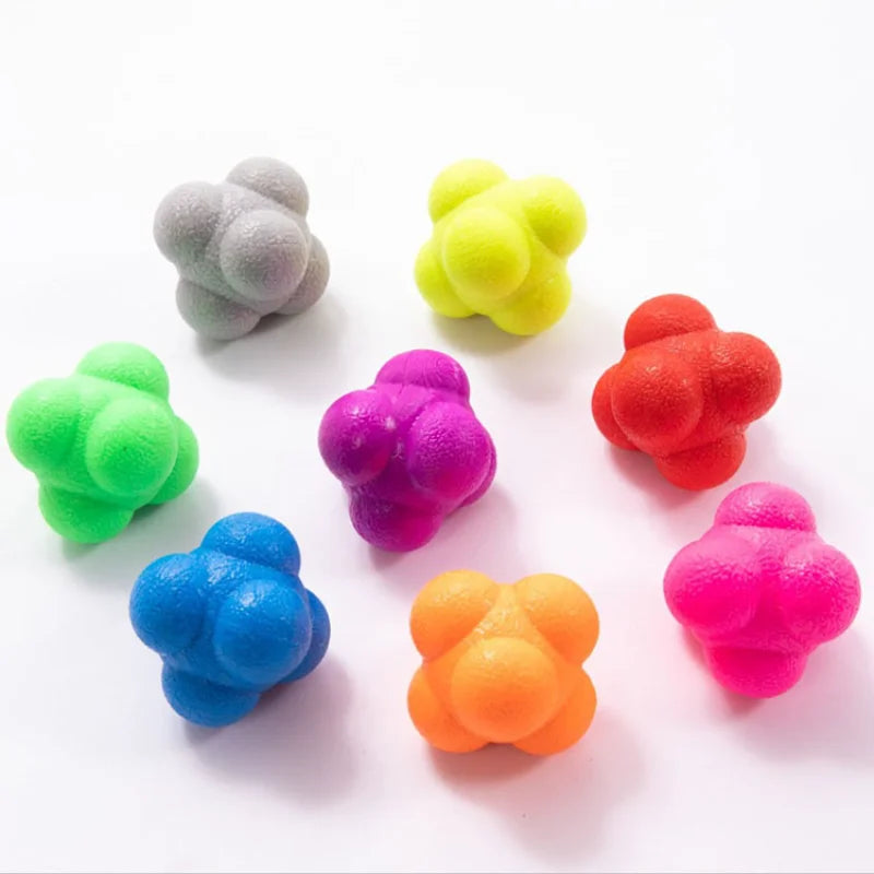 Hexagon Reaction Ball Silicone Agility Coordination Reflex Exercise