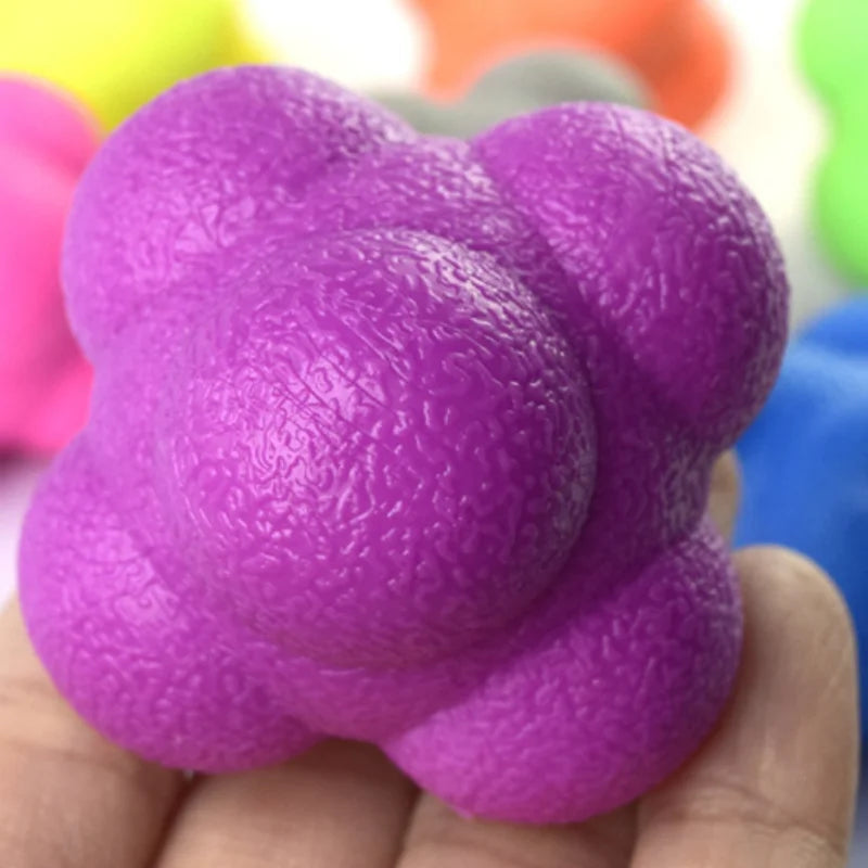 Hexagon Reaction Ball Silicone Agility Coordination Reflex Exercise