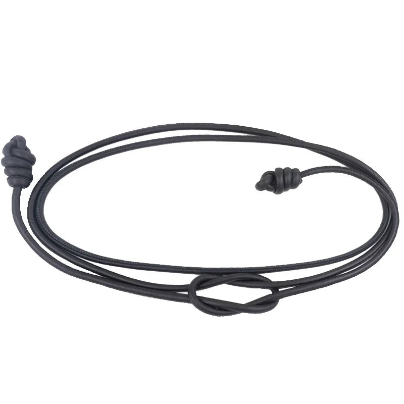 Custom sheepskin knot waist rope fashion leather round