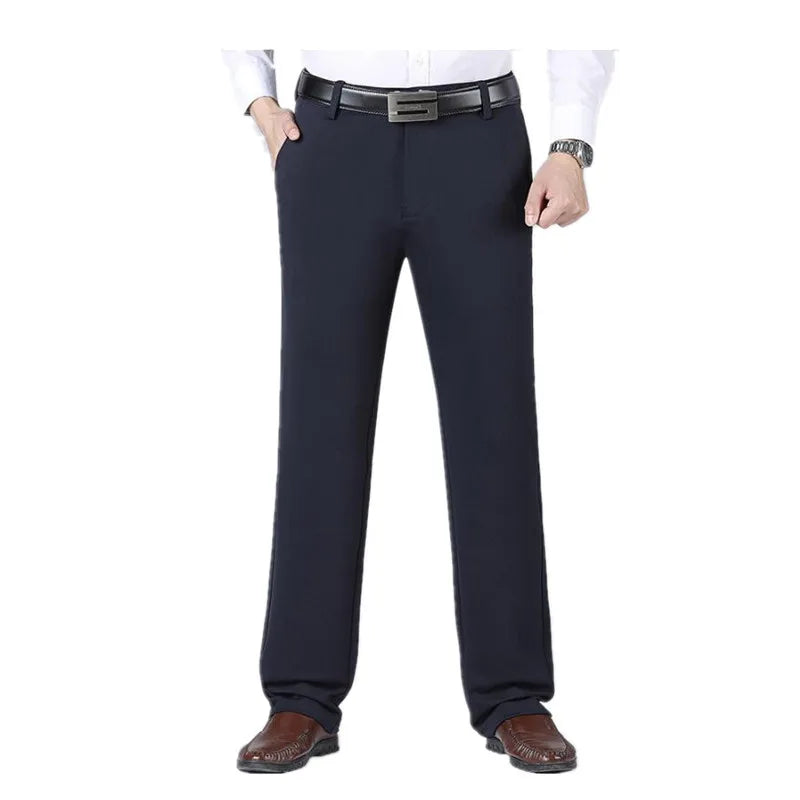 Thick Straight Work Trousers Men Pants Office Formal