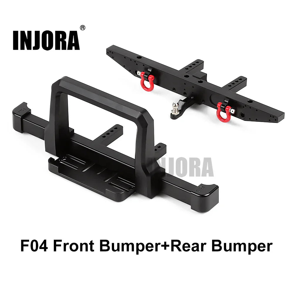 INJORA RC Car Classic Metal Front Rear Bumper
