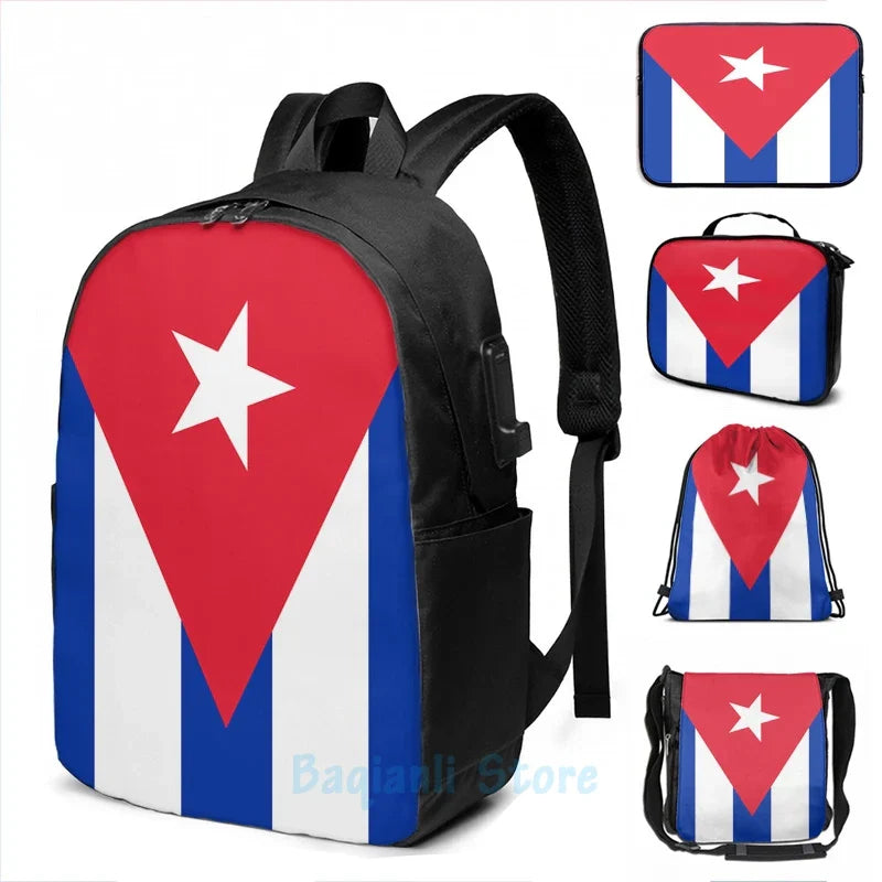 Funny Graphic print Patriotic Cuba Flag USB Charge