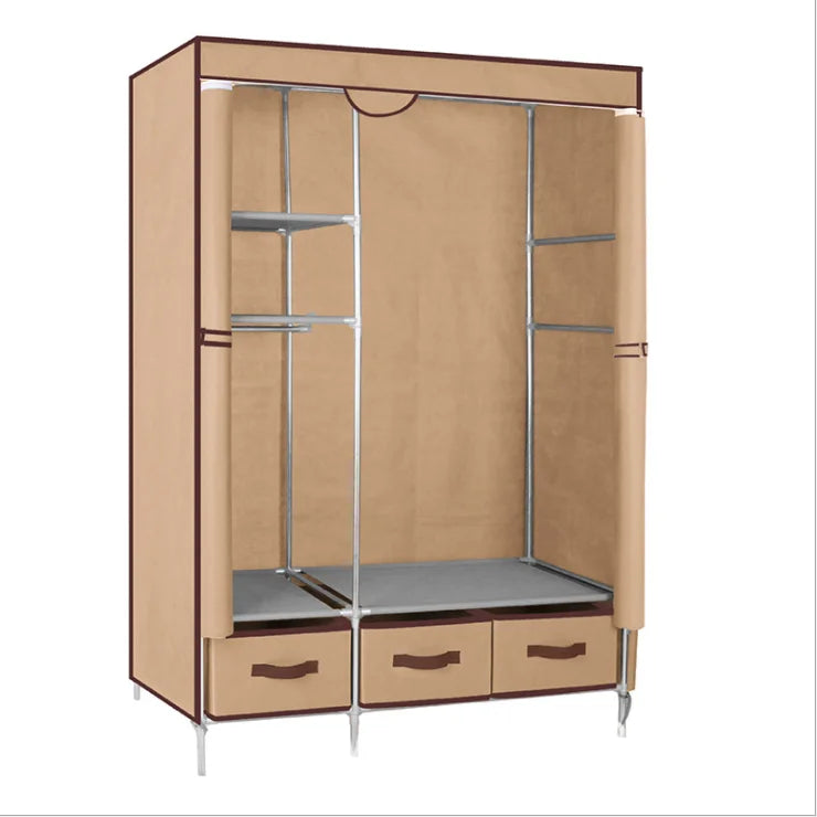 Non-Woven Fabrics Wardrobe Coffee Fabric Closet Portable Folding