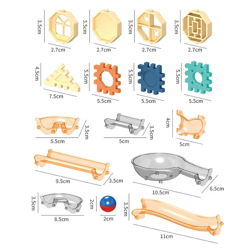 Marble Run Race Track Building Blocks Toys Kids