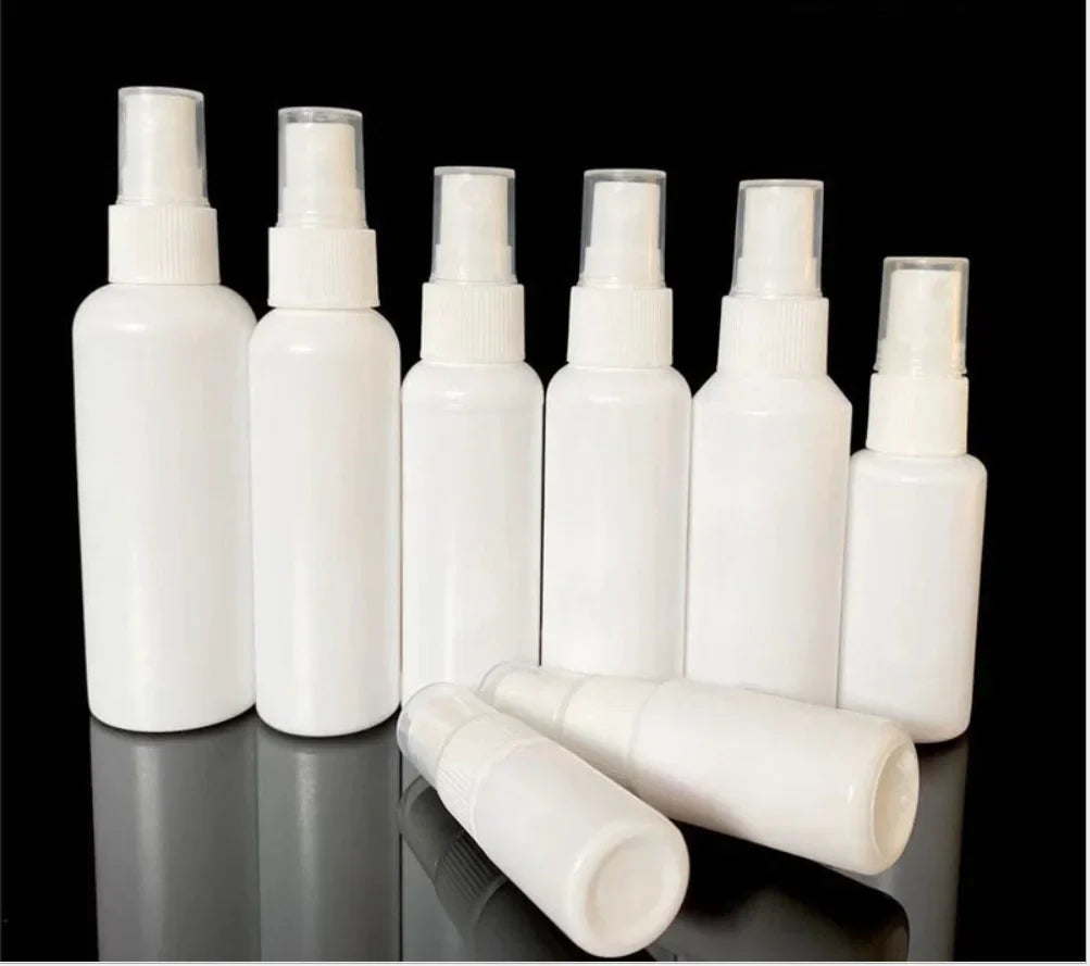 100PCS/LOT White Spray Bottle 10ml 20ml 30ml 50ml