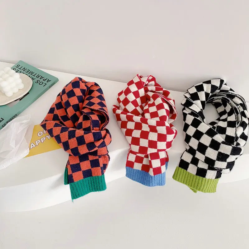 New Autumn Winter Korean Style Unisex Kids Plaid