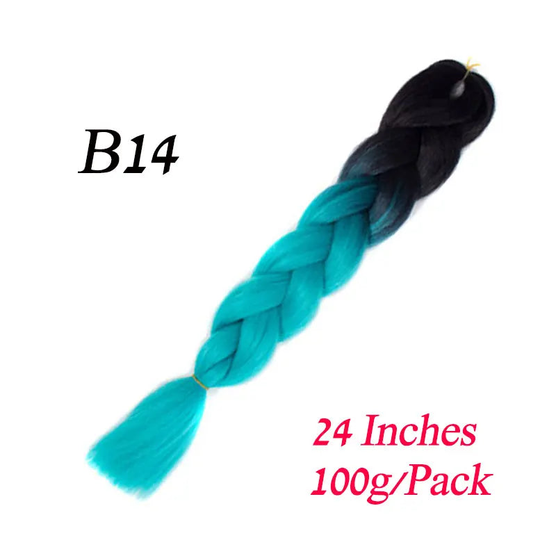 Synthetic Jumbo Braiding Hair Extension 24 " Heat