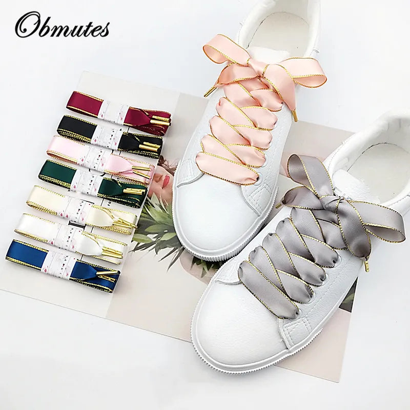 1.6cm Wide Doublesided Ribbon Satin Fashion Shoelace Creative