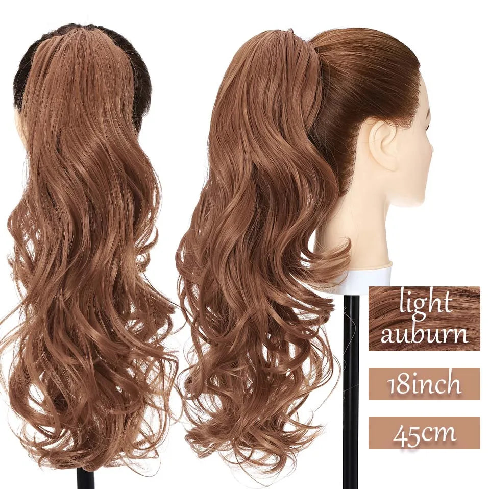 S-noilite Synthetic Long Wavy Fake Ponytail Extension Hair