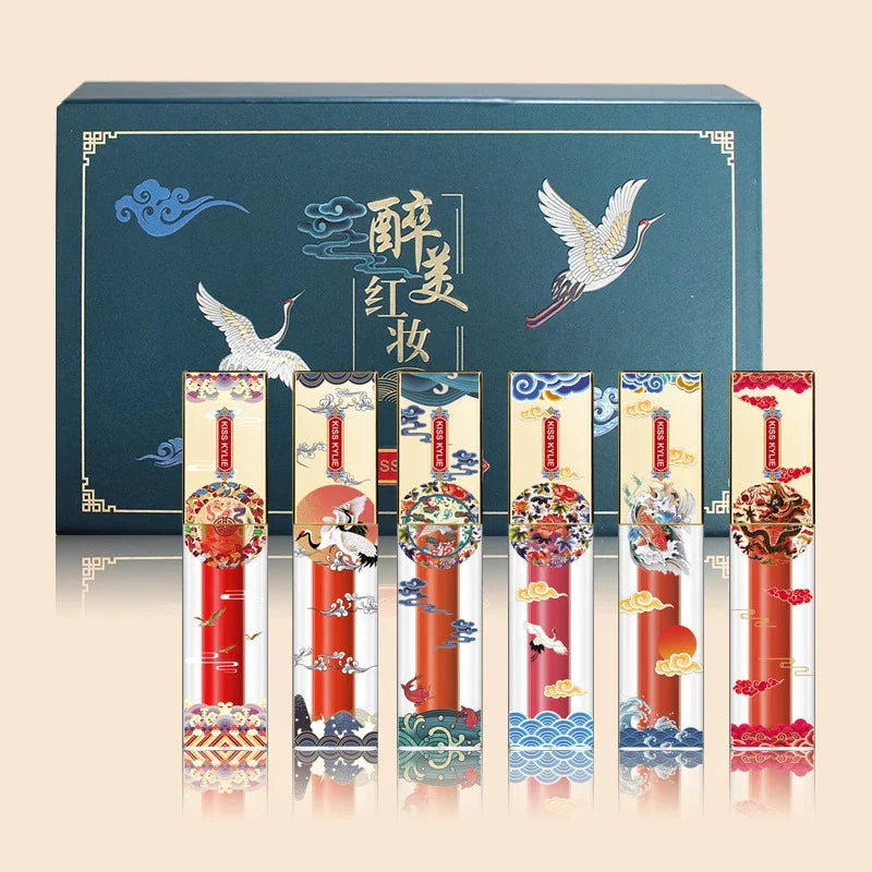 Women Matte Velvet Moisturizer Makeup Lipgloss Set Cosmetic