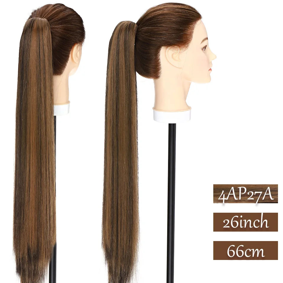S-noilite Synthetic Long Wavy Fake Ponytail Extension Hair