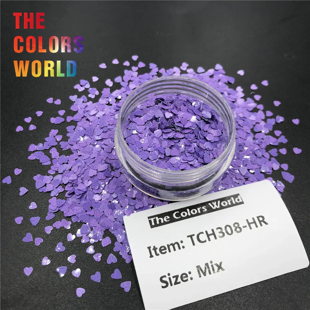 TCT-065 Heart Shape Mix Size Nail Glitter Corazón Nail Art Decoration Nail DIY Decoration Valentine's Day Decoration Body Art