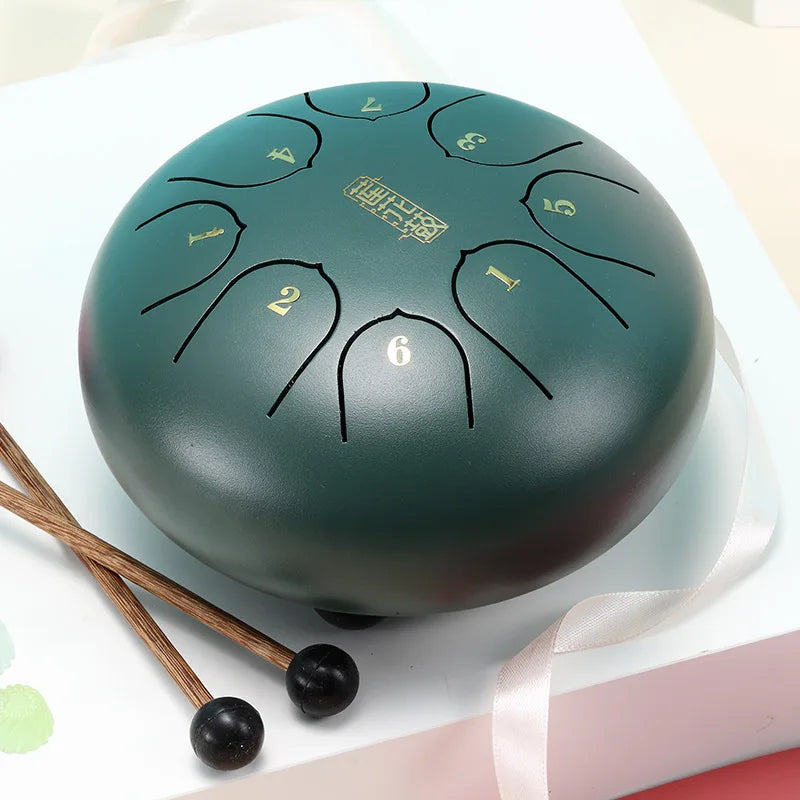 Hluru Glucophone Steel Tongue Drum 6 Inch 8