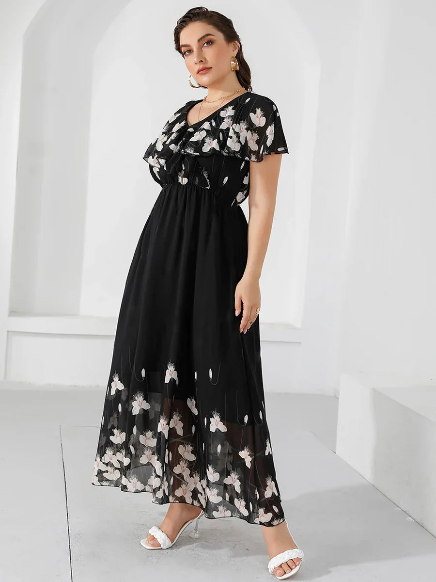 Plus Size Casual Women's Dresses 2023 Summer Ruffles