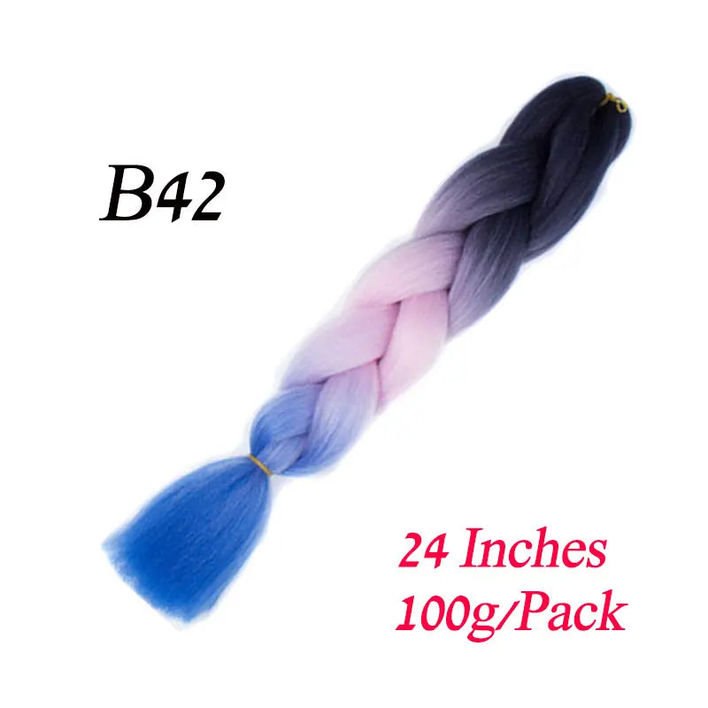 Synthetic Jumbo Braiding Hair Extension 24 " Heat