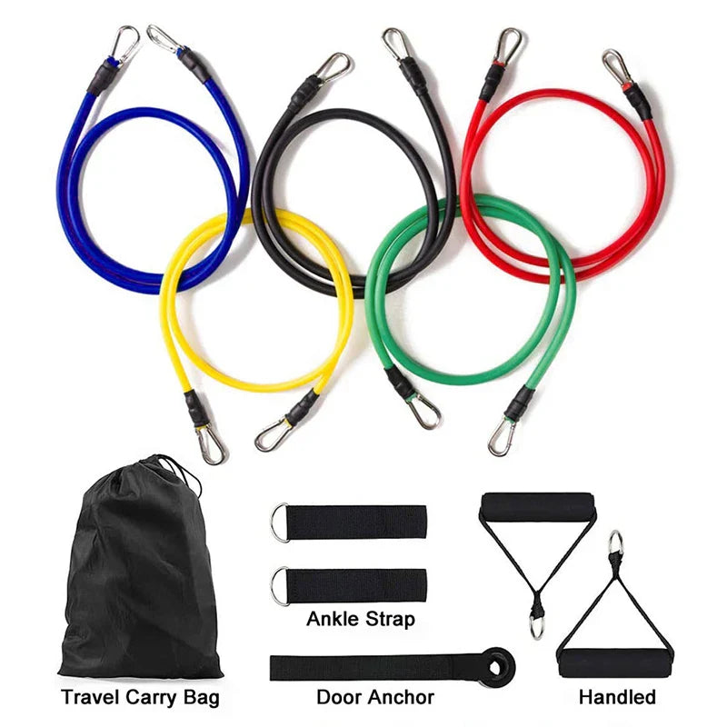 11 Pieces/Set Crossfit Latex Resistance Band Training Exercise