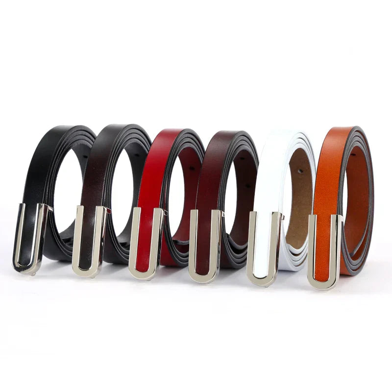 New Fashion Women's Genuine Leather Belts Design Thin