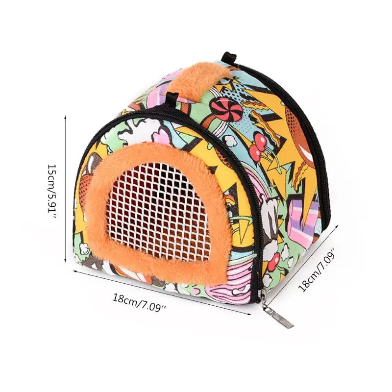 Portable Hamster Travel Carrier Practical Plastic Hamster Cage