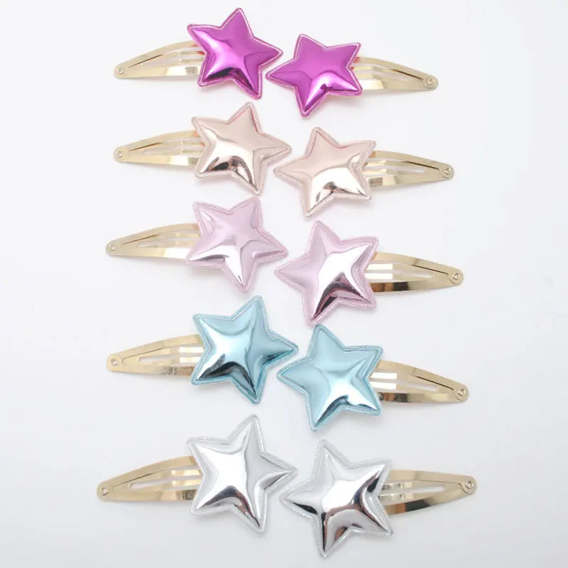 10pcs/lot Small Size Girls Hairclips Glitter Heart Birthday