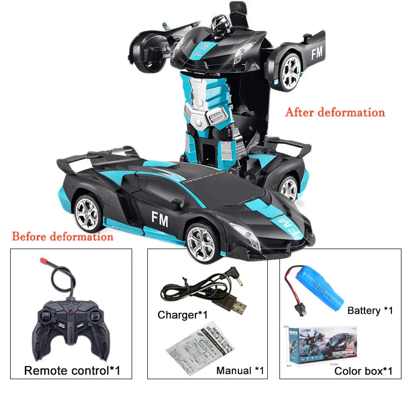 2IN1 Electric RC Car Transformation Robots One-key Deformation