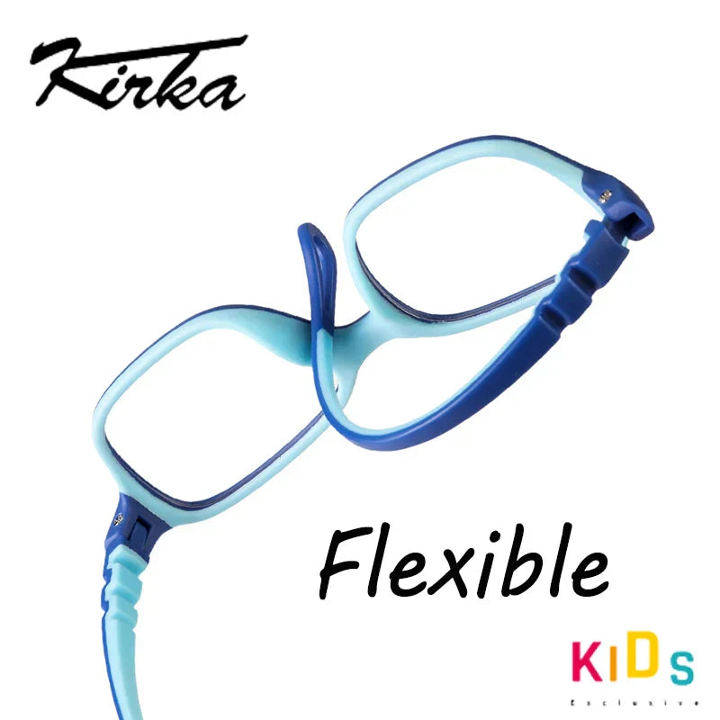 Kirka Flexible Myopia Optical Children Glasses Frame Solid