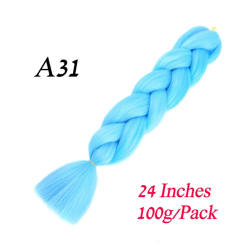 Synthetic Jumbo Braiding Hair Extension 24 " Heat