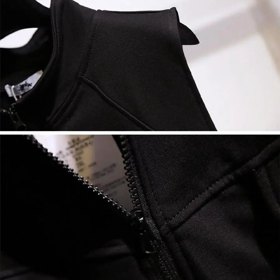 Plus Size 6XL 150kg Spring Black Jacket Women