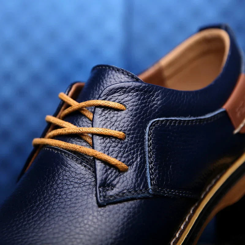 New Men Oxford Genuine Leather Dress Shoes Flats
