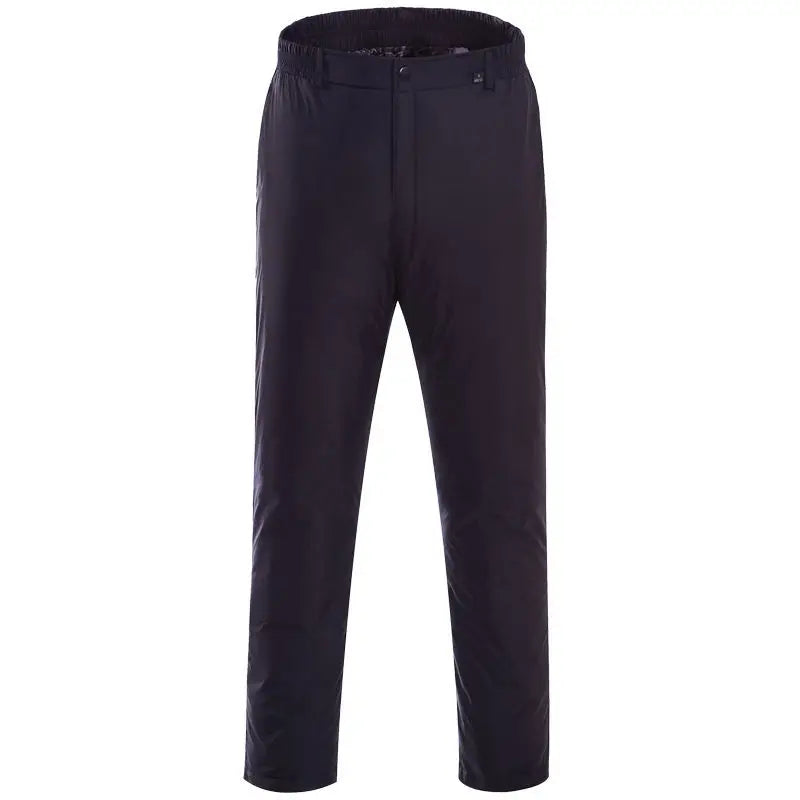 Mens Duck Down Padded Pants High Waist Men's