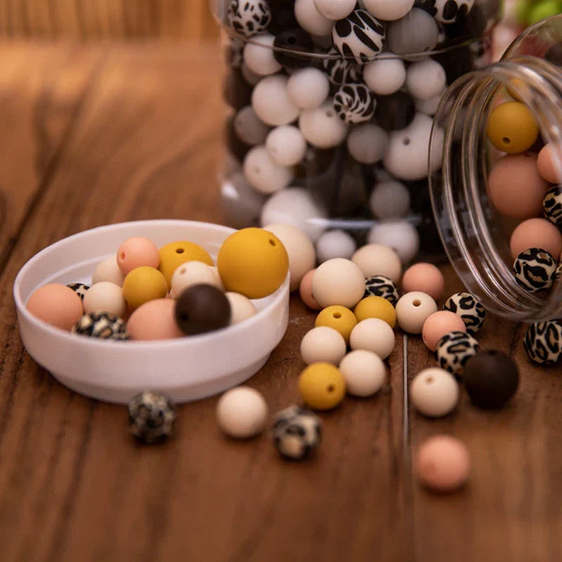 Bopoobo 200Pcs Silicone Beads Baby Teething Food Grade