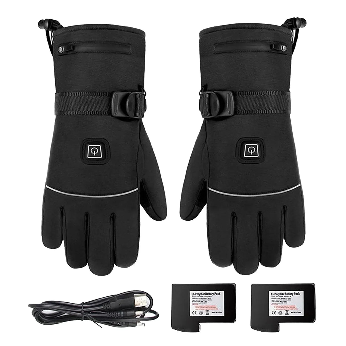 2x Electric Heated Touchscreen Winter Motorcycle Gloves
