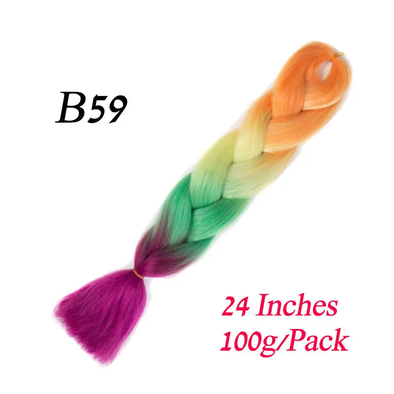 Synthetic Jumbo Braiding Hair Extension 24 " Heat