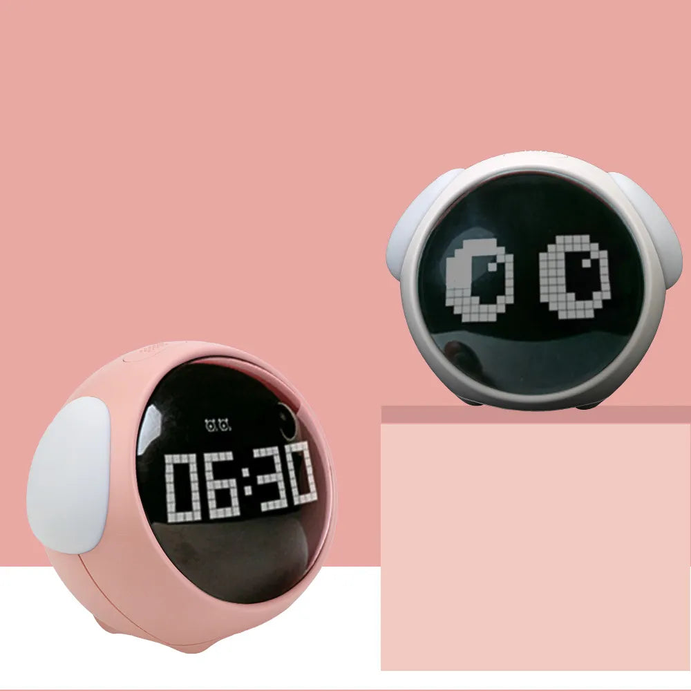 Night Light Cute Expression Alarm Clock Child Alarm
