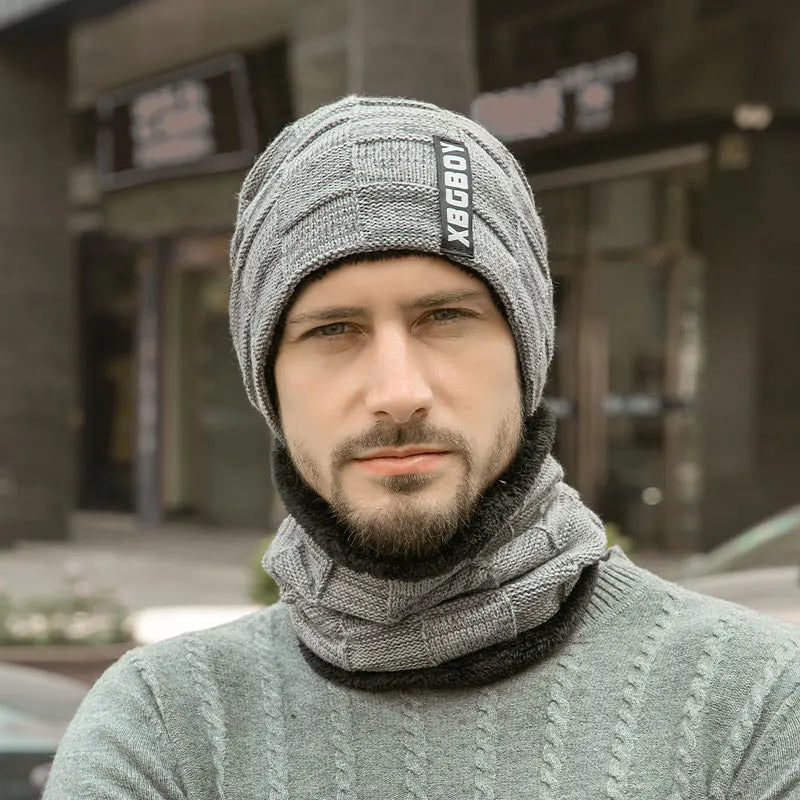 2019 Winter Beanie Hats Scarf Set Warm Knit
