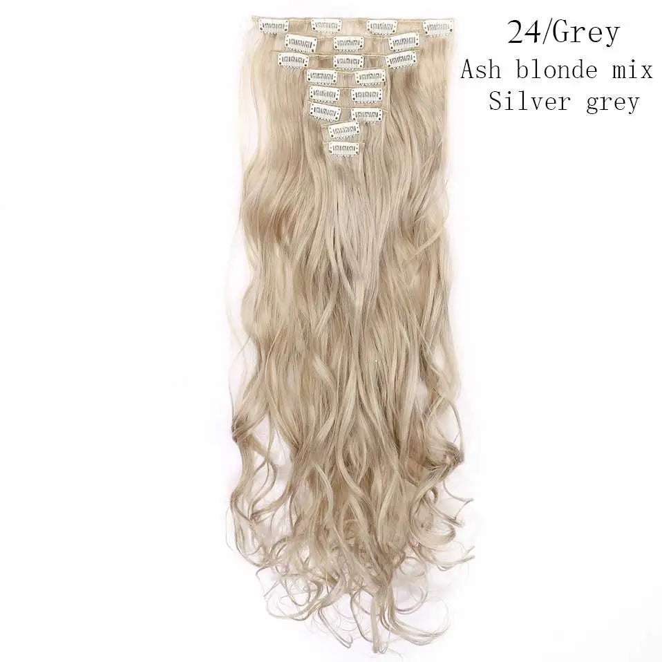 S-noilite Synthetic 24inch 140g 8PCS/set Clip In On